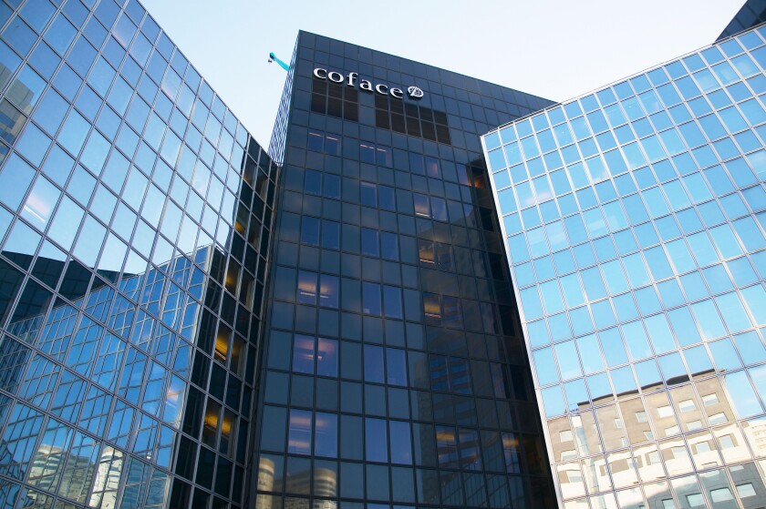 Coface building at the La Defense business center outside Paris France Dec 2003