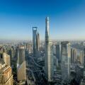 Shanghai Pudong district skyline from the Oriental Pearl Tower