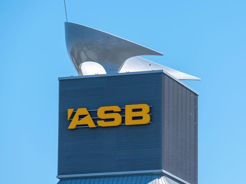 AUCKLAND, NEW ZEALAND - Nov 08, 2019: Auckland / New Zealand - November 7 2019: View of ASB Bank Headquarters at North Wharf