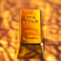 Gold Bar on a molten gold background