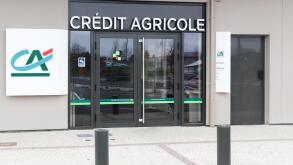 Orleans, France - March 19, 2017: Credit Agricole agency. Credit Agricole is a French network of cooperative and mutual banks
