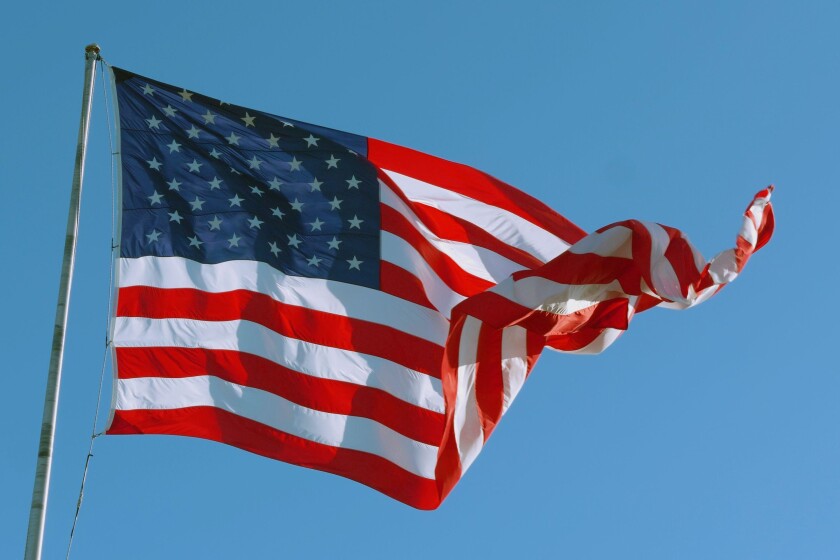American Flag Slow motion Waving