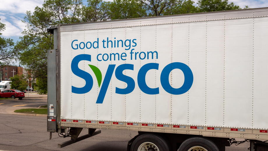 BLOOMINGTON, MN, USA - JUNE 10, 2022:Sysco Food Distribution truck and trademark logo