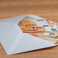Banknotes in an envelope, close-up
