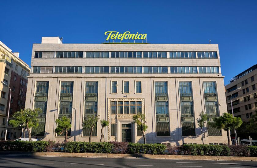 Former North Central Telefonica building in Art Deco style. Madrid, Spain.