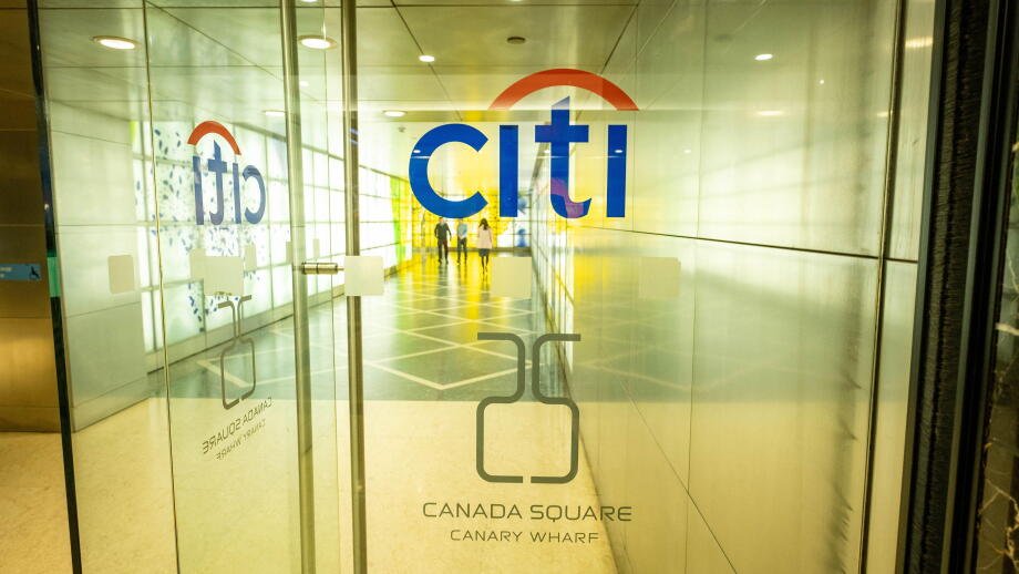 London- September 2022: Citigroup Inc headquarters building in Canary Wharf, an American investment bank and financial services company