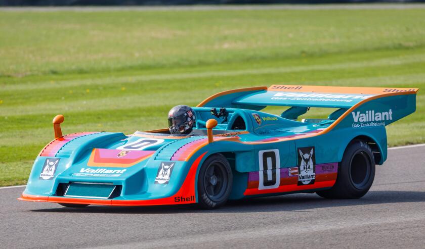 1973 Porsche 917/30 Vaillant endurance racer at the 77th Goodwood GRRC Members Meeting, Sussex, UK.