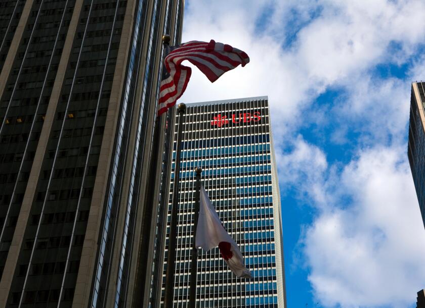 A view of the UBS building in New York