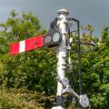 Old vintage semaphore railway signal antique