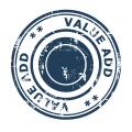 Value add business concept stamp isolated on a white background.