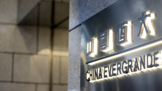 Hong Kong - September 22 2021: the China Evergrande Center as Ev