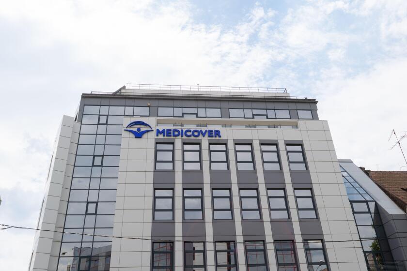 Bucharest, Romania - July 19, 2020: Medicover office building in Bucharest, Romania.