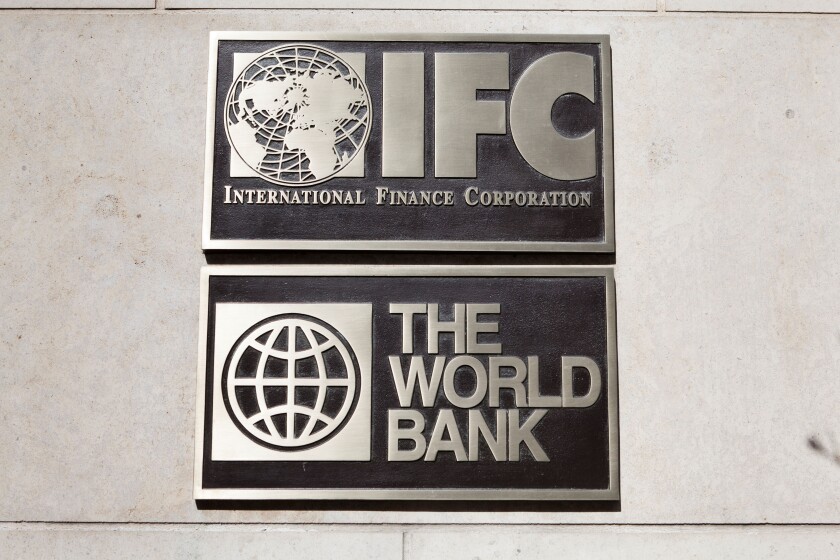 The World Bank, IFC building plaque - Washington, DC USA