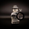 Noir detective. Lego minifigure and all other bricks are made by THE LEGO GROUP