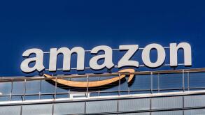 Amazon logo on top of a building, Slovakia, Europe
