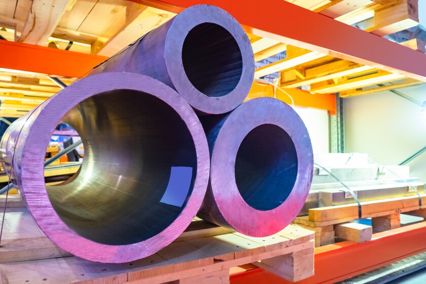 Sale of aluminum billets in the form of pipes. Aluminium tubes f