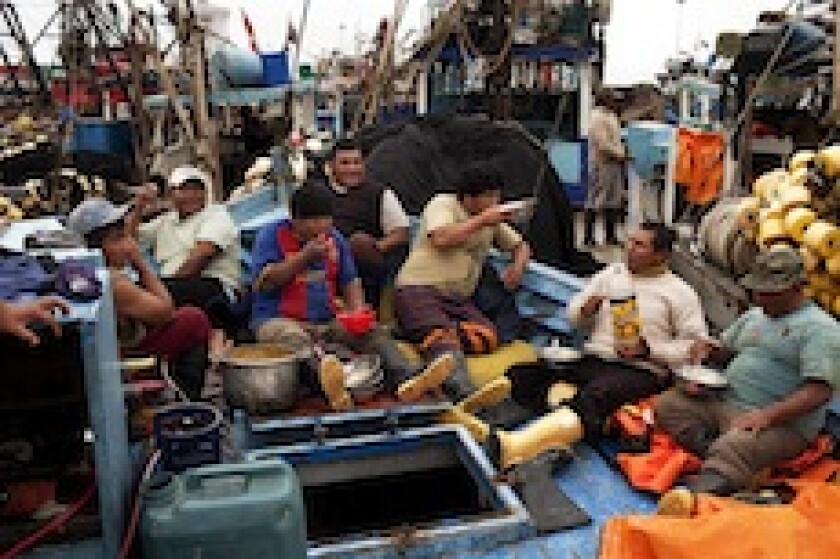 Peruvian anchovy fishermen