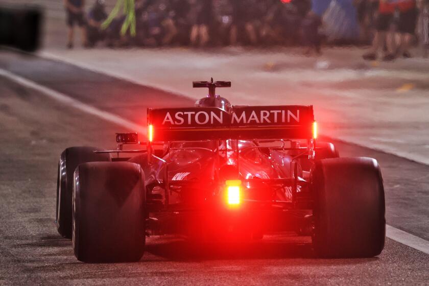 Lance Stroll (CDN) Aston Martin F1 Team AMR21. Formula One Testing, Friday 12th March 2021. Sakhir, Bahrain.