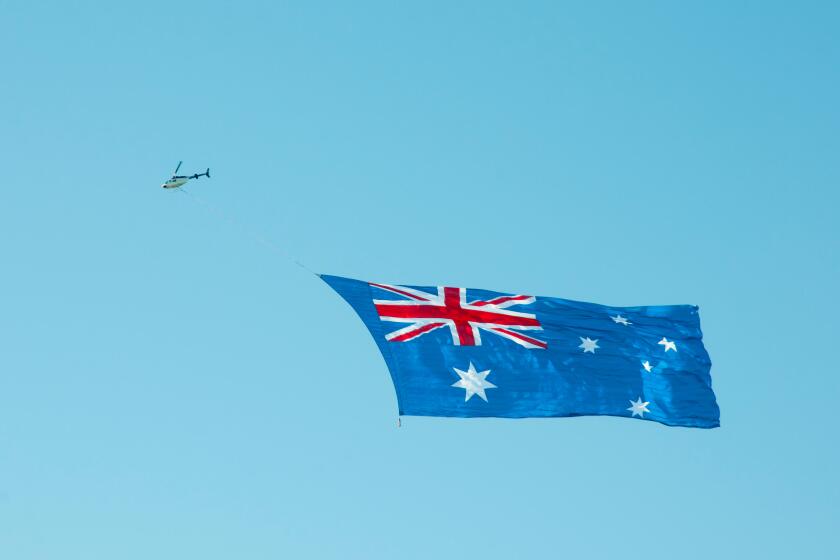 Australian Flag on Helicopter
