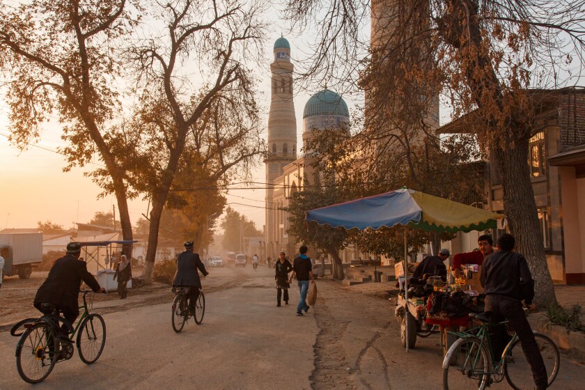 Sunset near the Andijan bazaar, Uzbekistan