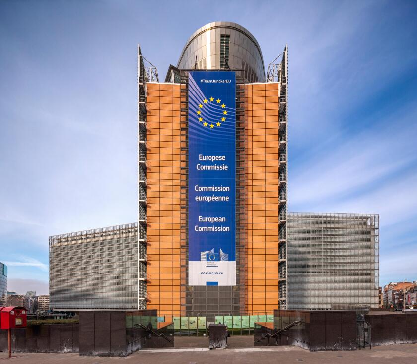 Brussels Berlaymont Building. Headquarters of the European Commission, EC, the executive of the European Union, EU. Brussel Bruxelles Belgium Europe