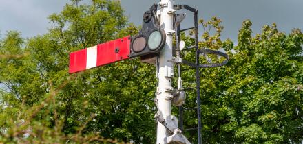 Old vintage semaphore railway signal antique