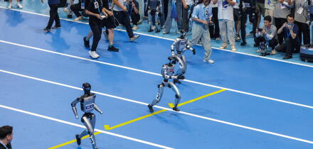 The opening ceremony of the World Humanoid Robot Games is held in Beijing, China. 14th Aug, 2025. (Photo by Imaginechina/Sipa USA) Credit: Sipa US/Alamy Live News