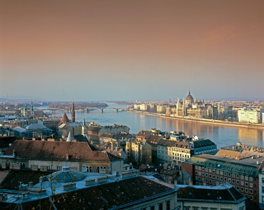 hungary Budapest panoramic overview. Image shot 2014. Exact date unknown.