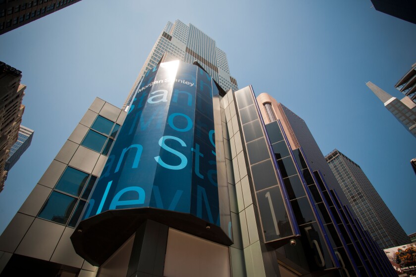 Morgan Stanley headquarters in Times Square in New York