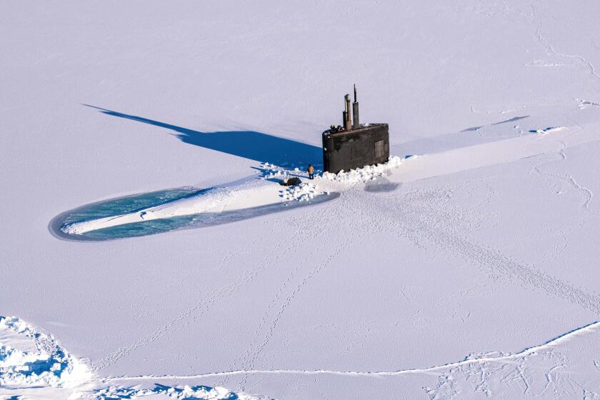Arctic. 14th Apr, 2022. The Los Angeles-class fast-attack submarine USS Pasadena (SSN 752) breaks through the ice in ICEX, which happened concurrently with Arctic Edge 2022, March 12, 2022. Arctic Edge is a U.S. Northern Command biennial defense exercise 