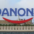 Huge Danone Advertising in the city center of Barcelona