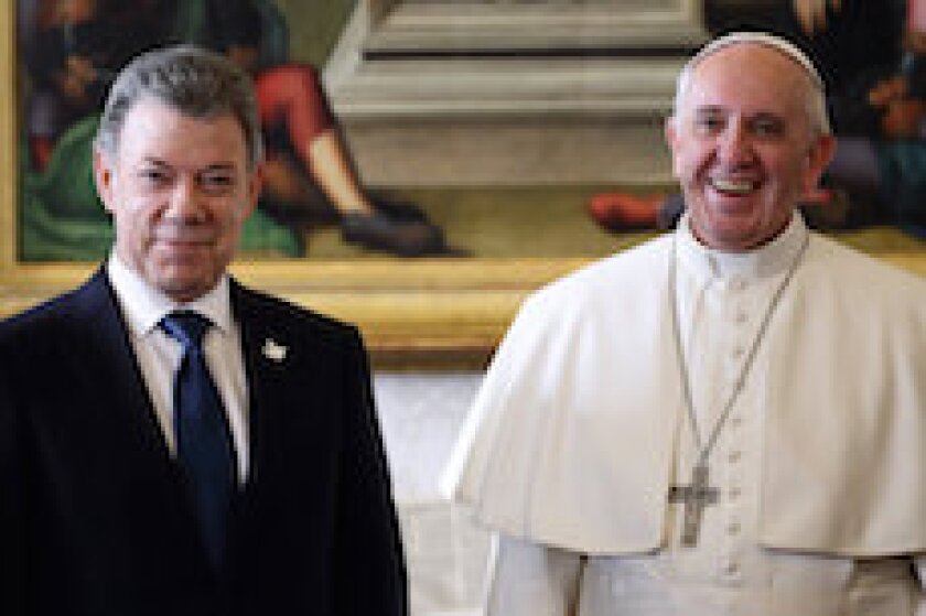 Juan Manuel Santos, Colombia, Pope, LatAm