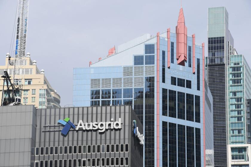 Ausgrid signage on a building in Sydney, Wednesday, May 2, 2018. (AAP Image/Brendan Esposito)