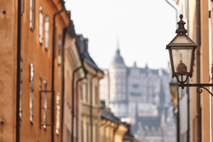 An alley in Gamla stan, Stockholm, Sweden.
