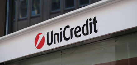 Milan,Italy-Sep.29th 2025: UniCredit company brand logo