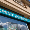 Credit Agricole sign France. Image shot 2008. Exact date unknown.