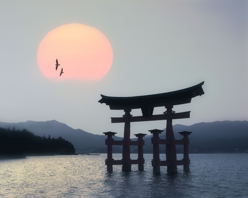 JP - MIYAJIMA: Torii Gate at Itsukushima on Miyajima Island