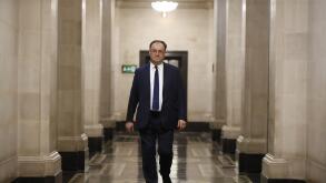 The new Governor of the Bank of England, Andrew Bailey, during a photo call on his first day inside the central bank's headquarters in London.