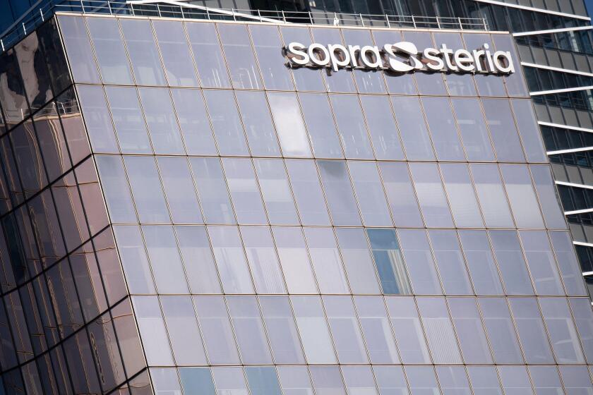 A general view of Sopra Steria building in La Defense business district, on November 04, 2020 in Puteaux, France. Photo by David Niviere/ABACAPRESS.COM
