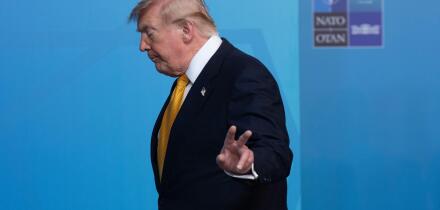 Ankara, Turkey. 08th July, 2026. United States President Donald Trump waves as he leaves the stage at the NATO Summit official welcome in Ankara, Turkey, Wednesday, July 8, 2026. Credit: The Canadian Press/Alamy Live News
