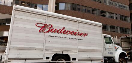 Budweiser beer delivery truck - USA