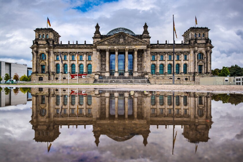 German Parliament Building Reichstag in Berlin, Germany.