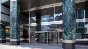The entrance to Nuveen headquarters in Chicago, Illinois, USA.