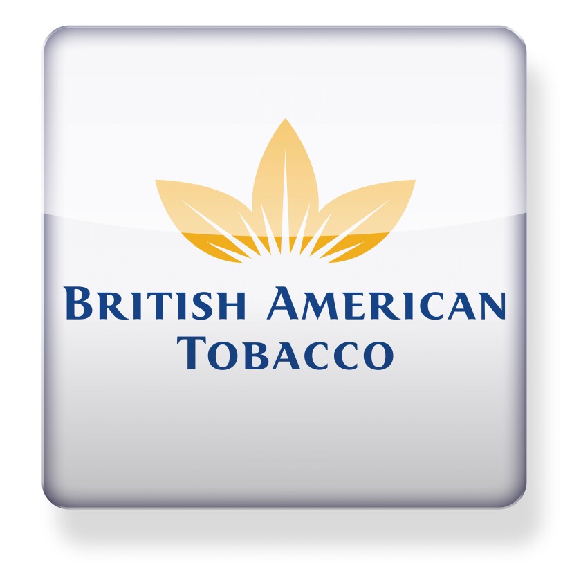 British American Tobacco logo as an app icon. Clipping path included.