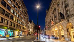 Piccadilly At Night London UK