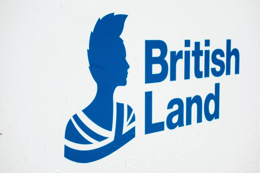 Closeup of the British Land Company plc logo