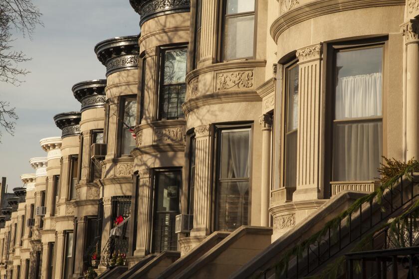 Row houses on 9th Street in Park Slope Brooklyn, NY.