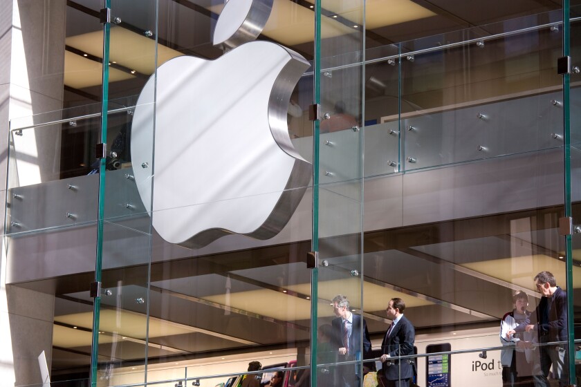 Shopping at the Sydney Apple Store. Sydney NSW Australia.