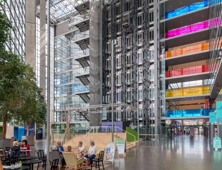 Interior of Sanomatalo (Sanoma House), an example of modern architecture in Helsinki, Finland