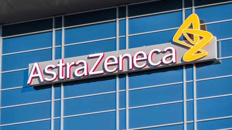 Sep 21, 2020 South San Francisco / CA/ USA - Astra Zeneca logo at their headquarters in Silicon Valley; AstraZeneca plc is a British multinational pha